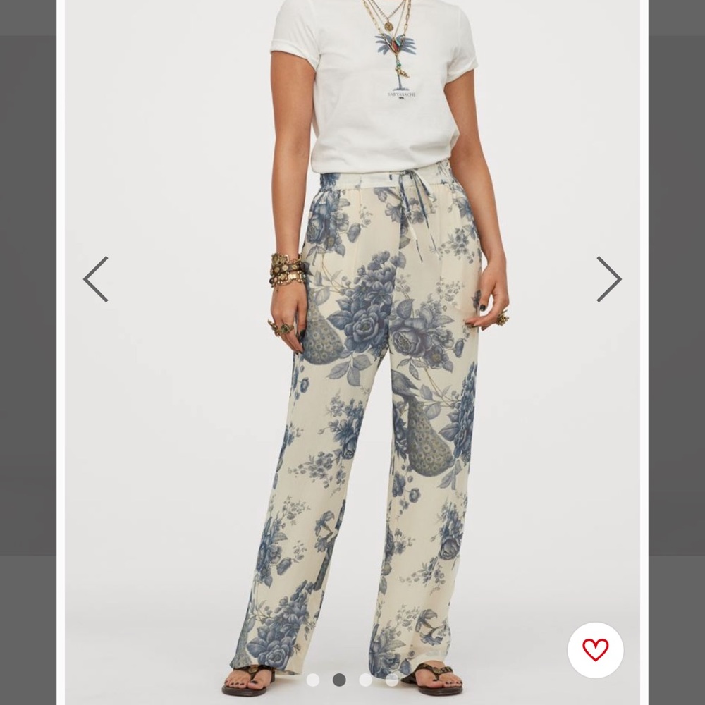 Sabyasachi x H&M wide cut chiffon pants NWT
